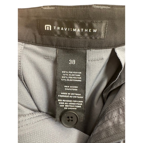 Travis Mathew Men Size 38 Beck Grey Performance Athleisure Golf Shorts - Picture 4 of 7